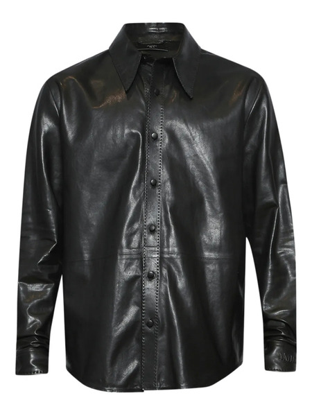  Amiri Button-fastening Leather Jacket - Black 