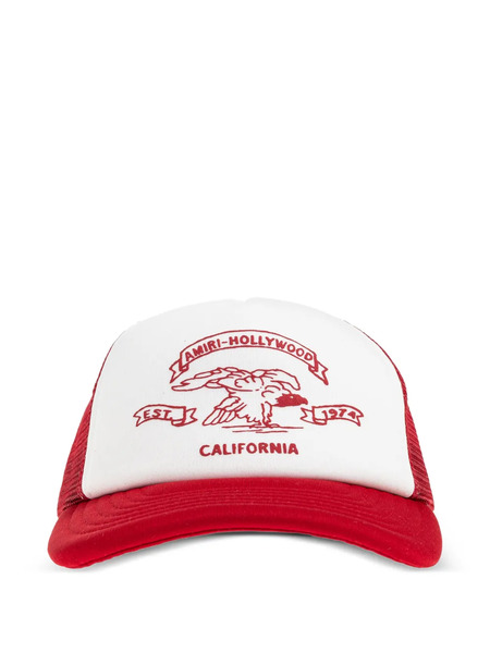  Amiri California Graphic Trucker Baseball Cap - White 