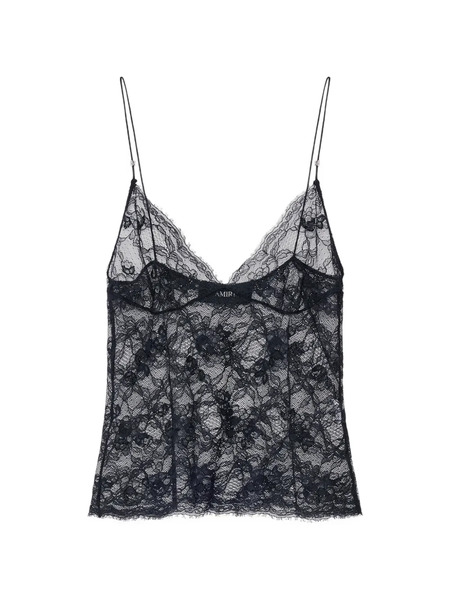  Amiri Cami Lace Top - Black 