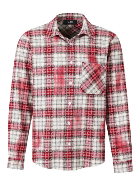  Amiri Checked Spray-painted Shirt - Red 