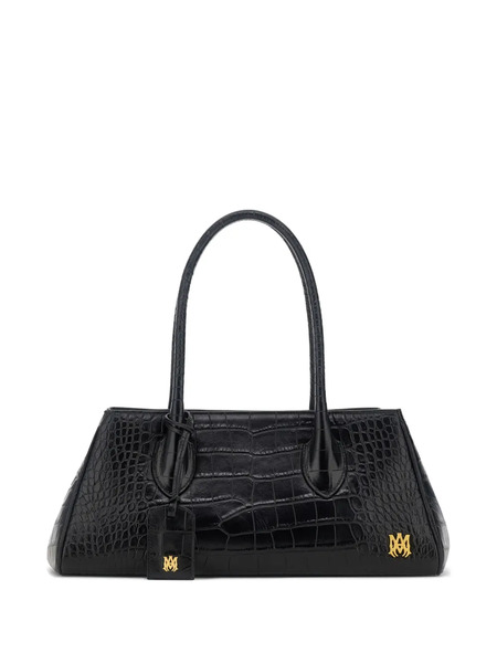  Amiri 40 Croc-effect Leather Shoulder Bag - Black 
