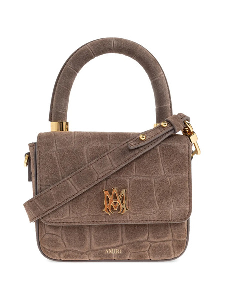  Amiri Croc-effect Logo-plaque Mini Bag - Brown 