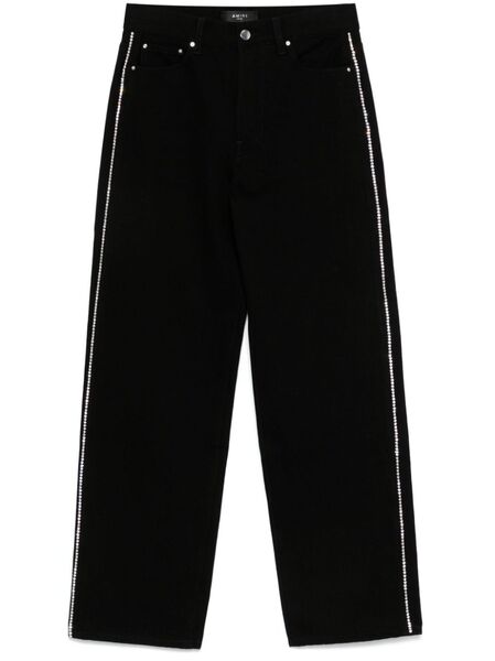 Amiri Crystal Stripe Jeans - Black 