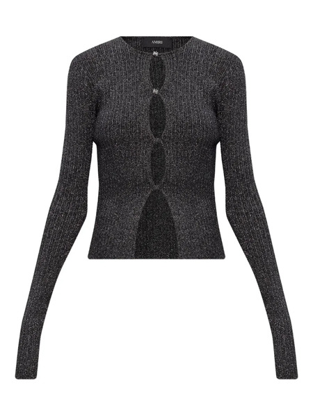  Amiri Cut-out Cardigan - Grey 