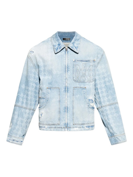  Amiri Distressed Denim Jacket - Blue 