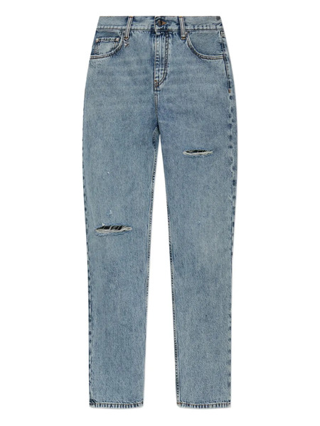  Amiri Distressed Knee-detail Jeans - Blue 