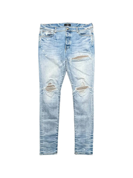  Amiri Distressed Straight-leg Jeans - Blue 