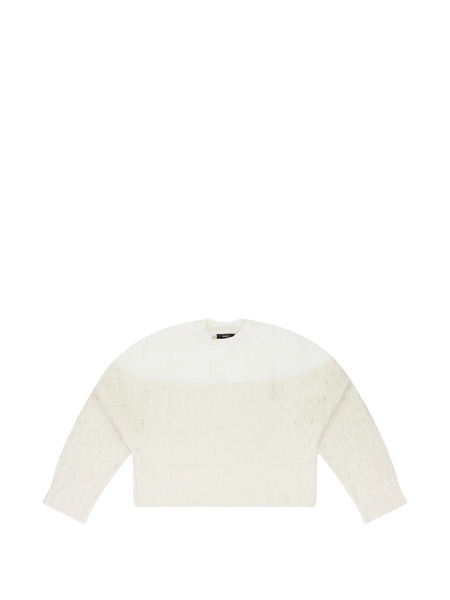  Amiri Drop Needle Crewneck Knitted Top - Neutrals 