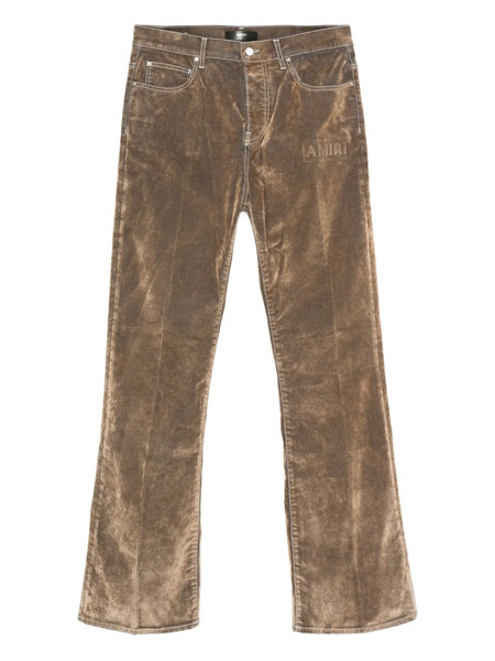  Amiri Embroidered Flare Jeans - Neutrals 