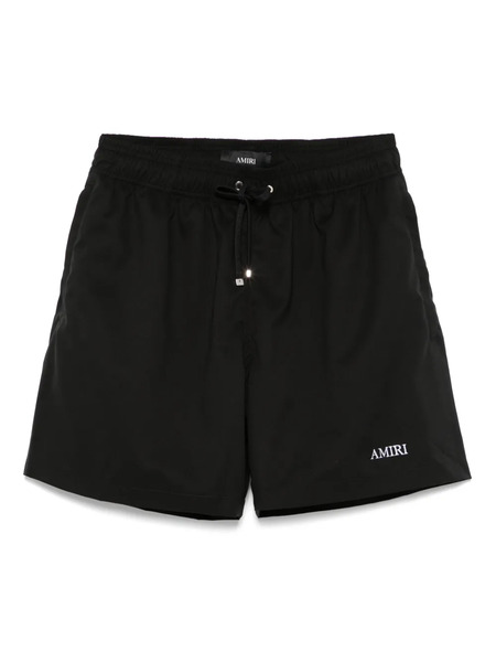  Amiri Embroidered-logo Swim Shorts - Black 
