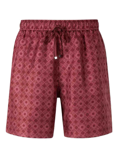  Amiri Floral-pattern Drawstring Shorts - Red 