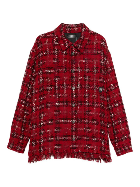  Amiri Frayed Checked Shirt - Red 