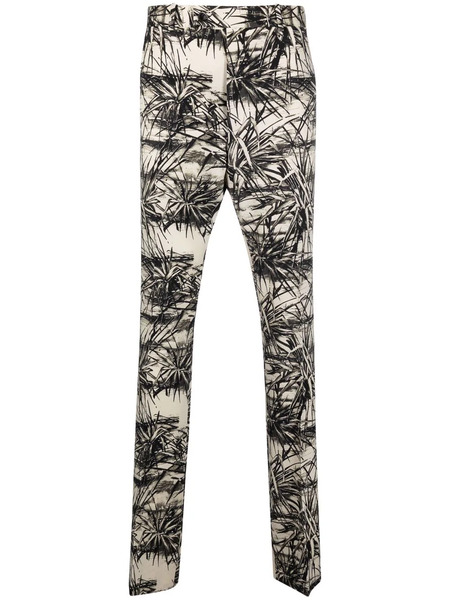  Amiri Graphic-print Flared Trousers - Neutrals 