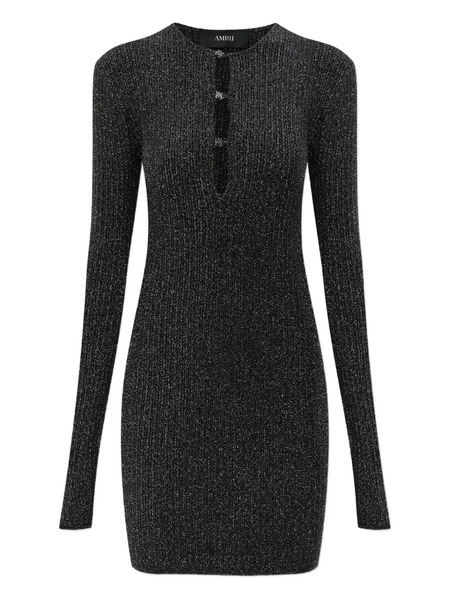  Amiri Keyhole Long-sleeve Mini Dress - Black 