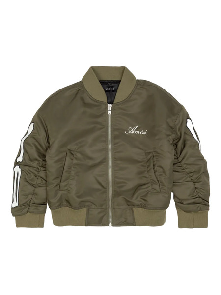  Amiri Kids Bone-print Zip Jacket - Green 