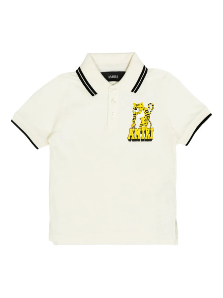  Amiri Kids Cotton Polo Shirt - Neutrals 