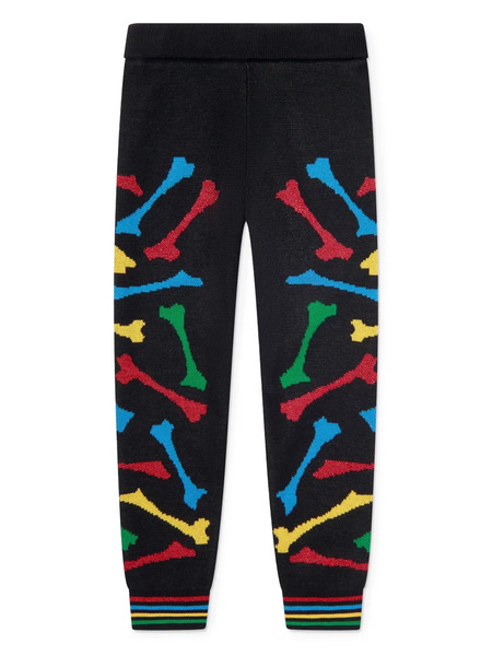  Amiri Kids Intarsia-knit Trousers - Black 