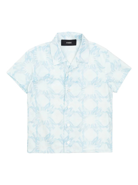  Amiri Kids Short-sleeve Patterned Shirt - Blue 