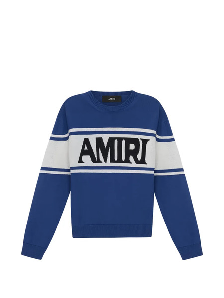  Amiri Kids Striped Knitted Sweater - Blue 