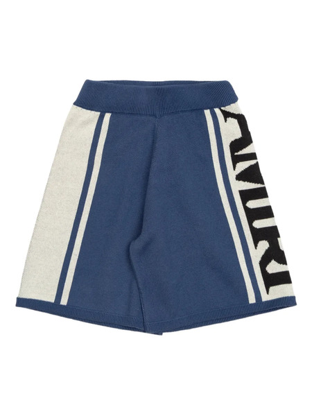  Amiri Kids Striped Logo Shorts - Blue 