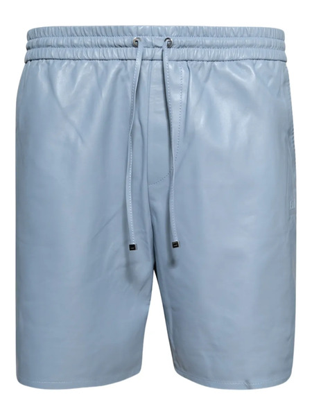  Amiri Leather Drawstring Shorts - Blue 