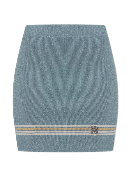  Amiri Logo-detail Mini Skirt - Blue 