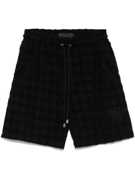  Amiri Logo-embroidered Shorts - Black 