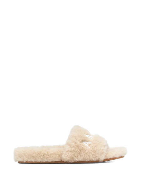  Amiri Logo-embroidery Slippers - Neutrals 