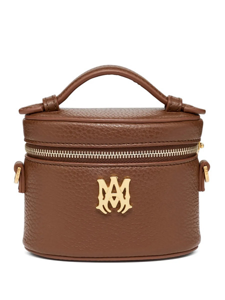  Amiri Nano Logo Leather Vanity Bag - Brown 