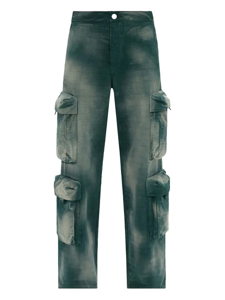  Amiri Patterned-jacquard Cargo Trousers - Green 