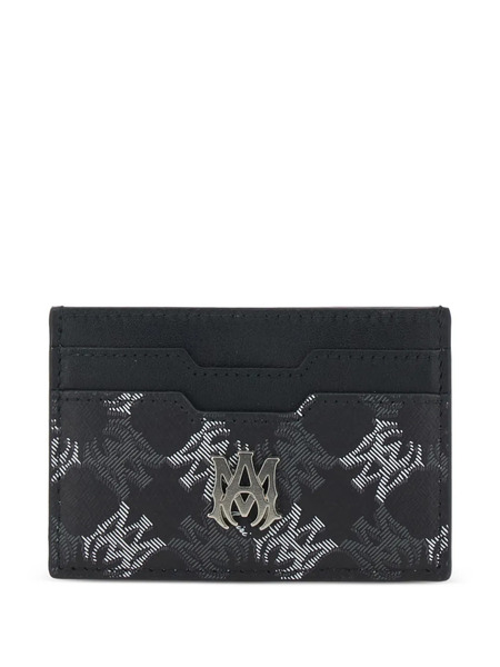  Amiri Patterned Logo Cardholder - Black 