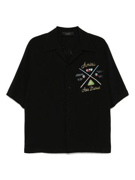  Amiri Pool Cue Bowling Shirt - Black 