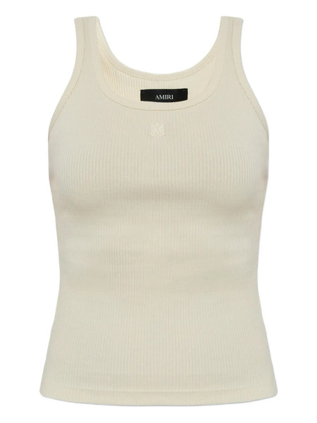  Amiri Ribbed Sleeveless Tank Top - Neutrals 