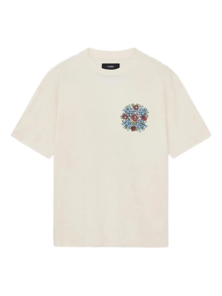  Amiri Rose-embellished T-shirt - Neutrals 