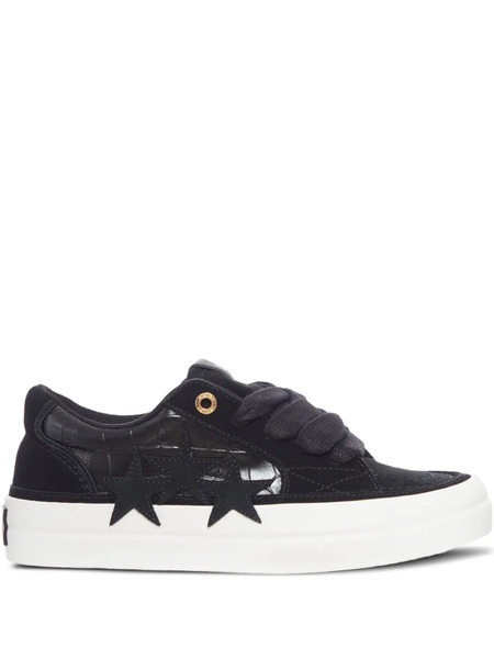  Amiri Star-crocodile Sneakers - Black 