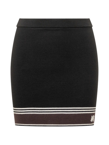  Amiri Stripe-detail Mini Skirt - Black 