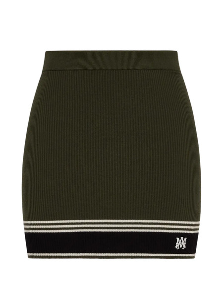  Amiri Stripe Mini Skirt - Green 