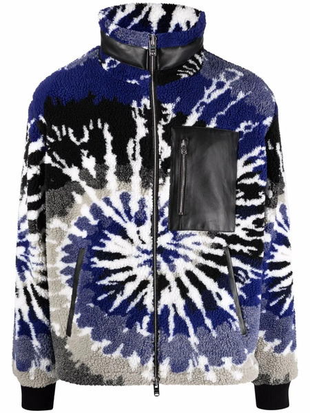  Amiri Tie-dye Fleece Zip-up Jacket - Blue 