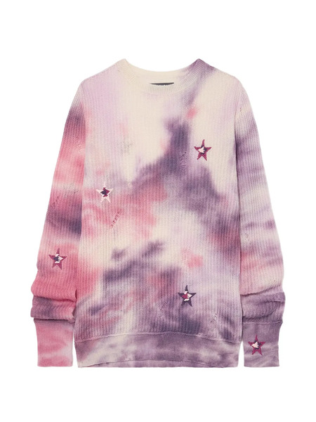  Amiri Tie-dye Stars Sweater - Purple 