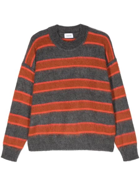  Amish Striped Crewneck Jumper - Orange 