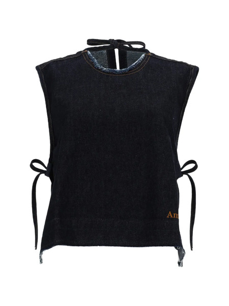  Amish Tie-neck Top - Blue 