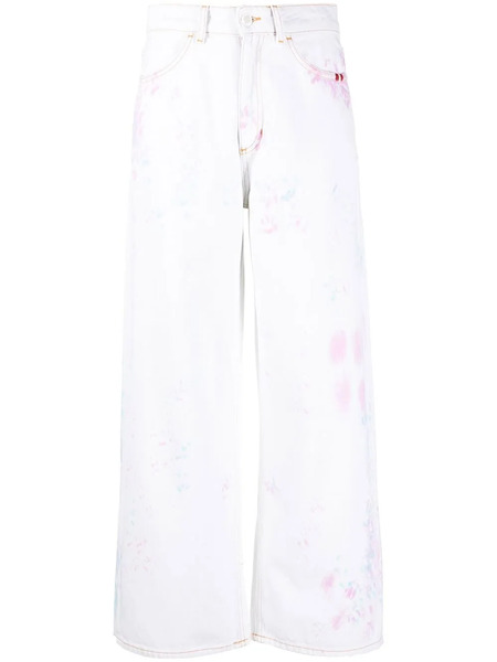  Amish Wide-leg Tie Dye Trousers - Blue 