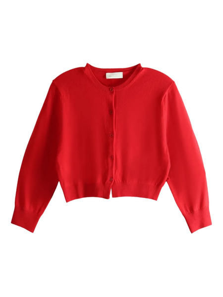  Amomento Round-neck Sweater - Red 