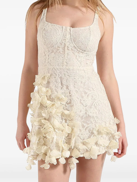  Amosa Floral Lace Dress - Neutrals 