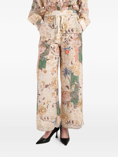  Amosa Floral Print Trousers - Neutrals 