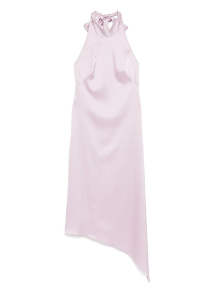  Amsale Asymmetric Halter Dress - Purple 