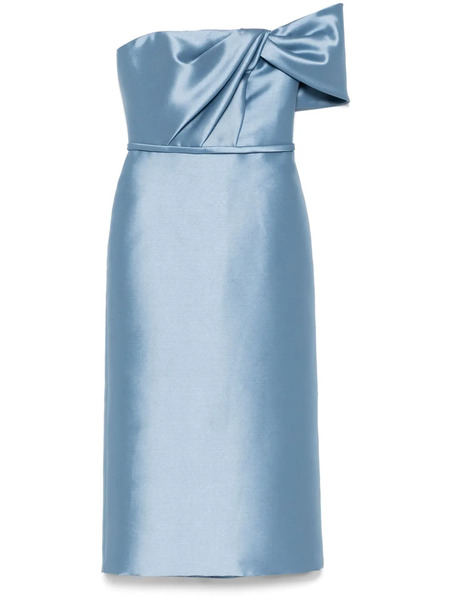  Amsale Bow Cocktail Dress - Blue 