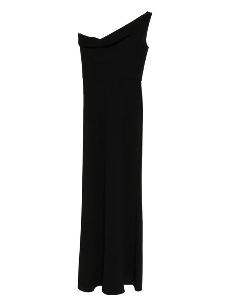  Amsale Crepe One-shoulder Gown - Black 