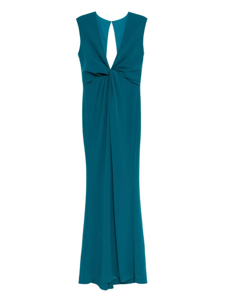  Amsale Draped-detail Dress - Blue 