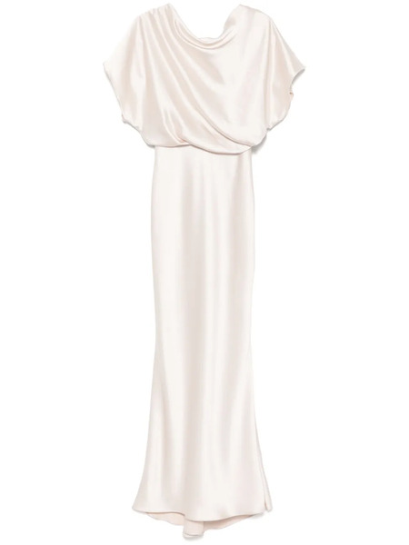  Amsale Draped Satin Gown - Neutrals 